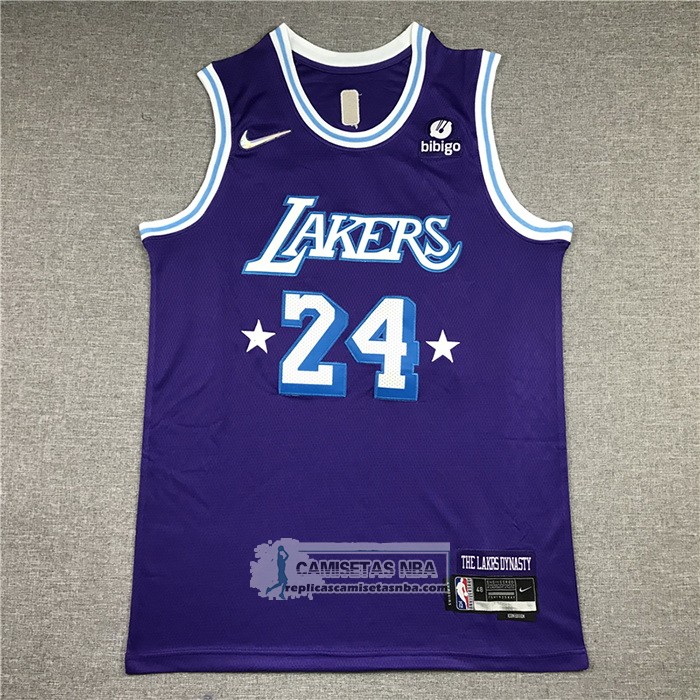 Camiseta Los Angeles Lakers Kobe Bryant NO 24 Ciudad Edition 2021-22 Violeta